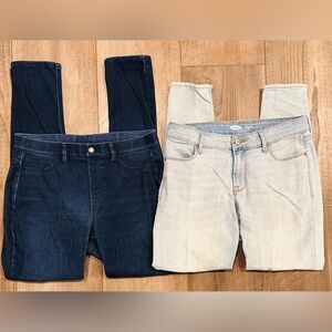 Women's Jeans Bundle Old Navy Uniqlo Size 4 and size 9 Stretch Similar Fit